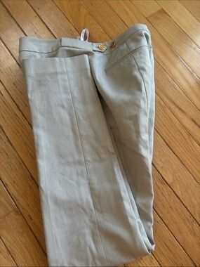 Calvin Klein ciggerate pants Light Khaki with Gold Buttons